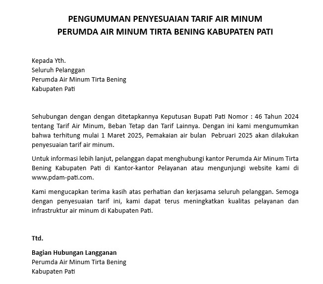 PENGUMUMAN PENTING                                                                      